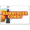 Signmission Hamburger Combo Banner Heavy Duty 13 Oz Vinyl with Grommets B-60 Hamburger Combo - alternate 1